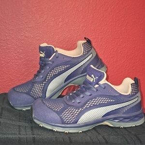PUMA Purple Safety Fuse Knit 2.0 EH Steel Toe Work Shoes/Sneakers
